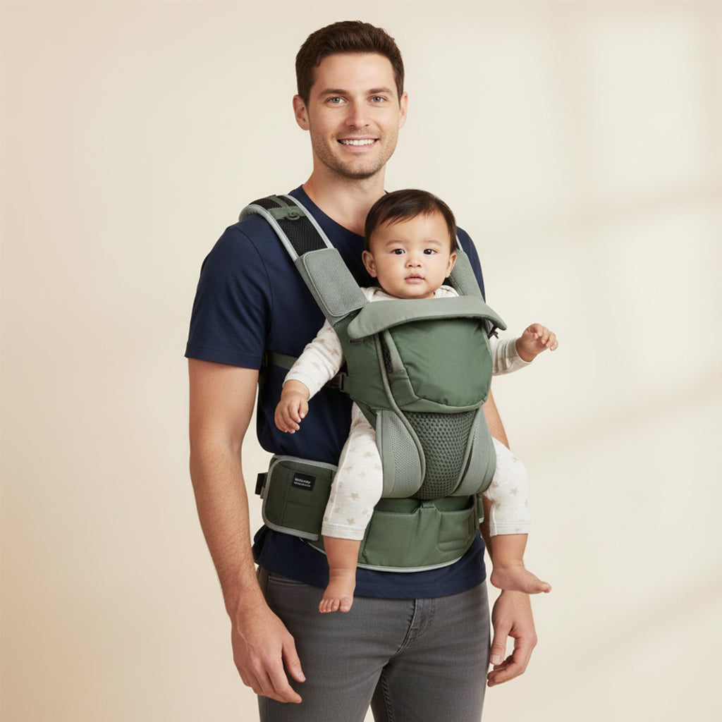 Soft Convertible Baby Carrier for Newborns to Toddlers – Ergonomic Multi-Position Sling with Breathable Fabric and Lumbar Support