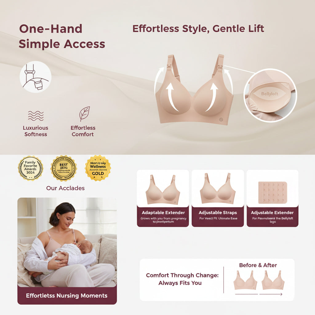 Ultra-Cool Maternity Bra: Cloud-Stretch, Breathable Seamless Maternity Bralette & Cooling Fabric for Breastfeeding