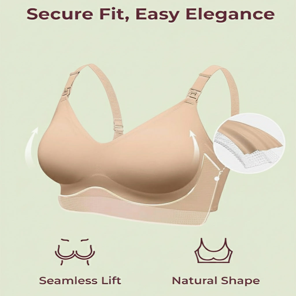 Ultra-Cool Maternity Bra: Cloud-Stretch, Breathable Seamless Maternity Bralette & Cooling Fabric for Breastfeeding