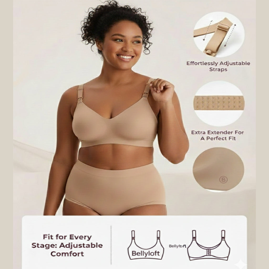 Ultra-Cool Maternity Bra: Cloud-Stretch, Breathable Seamless Maternity Bralette & Cooling Fabric for Breastfeeding