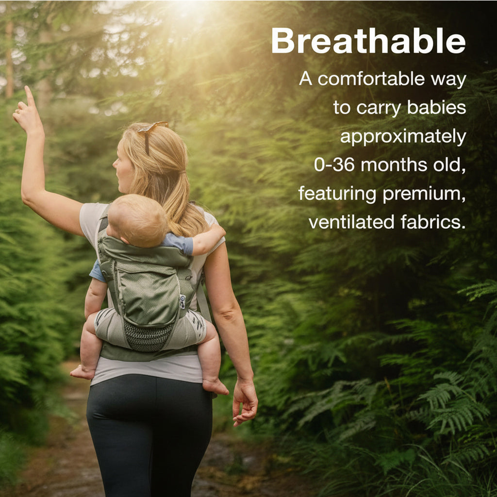 Soft Convertible Baby Carrier for Newborns to Toddlers – Ergonomic Multi-Position Sling with Breathable Fabric and Lumbar Support