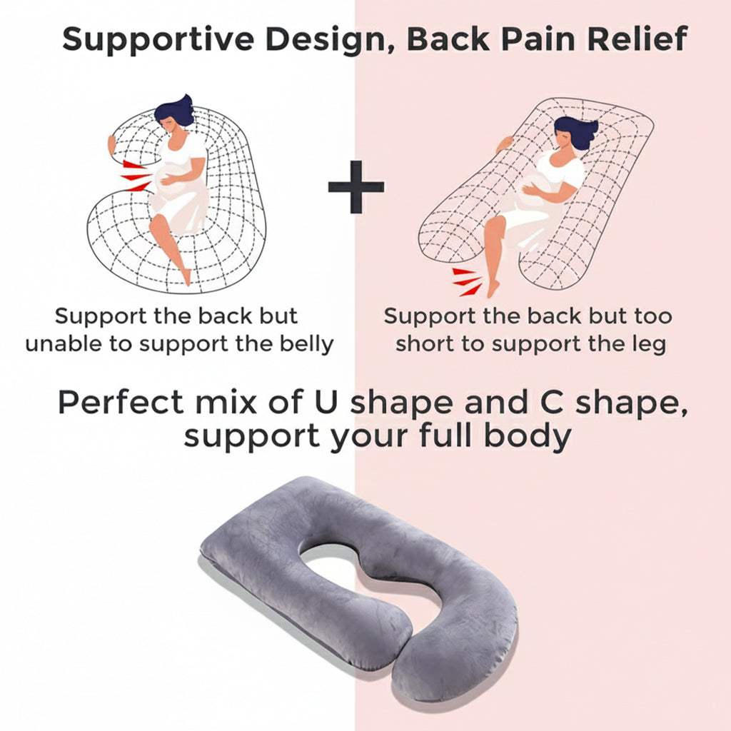 The Ultimate Cloud-Support Maternity & Wellness Pillow – Full Body Ergonomic Alignment