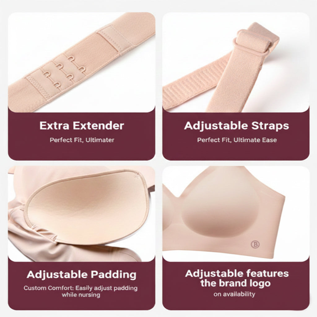 Ultra-Cool Maternity Bra: Cloud-Stretch, Breathable Seamless Maternity Bralette & Cooling Fabric for Breastfeeding